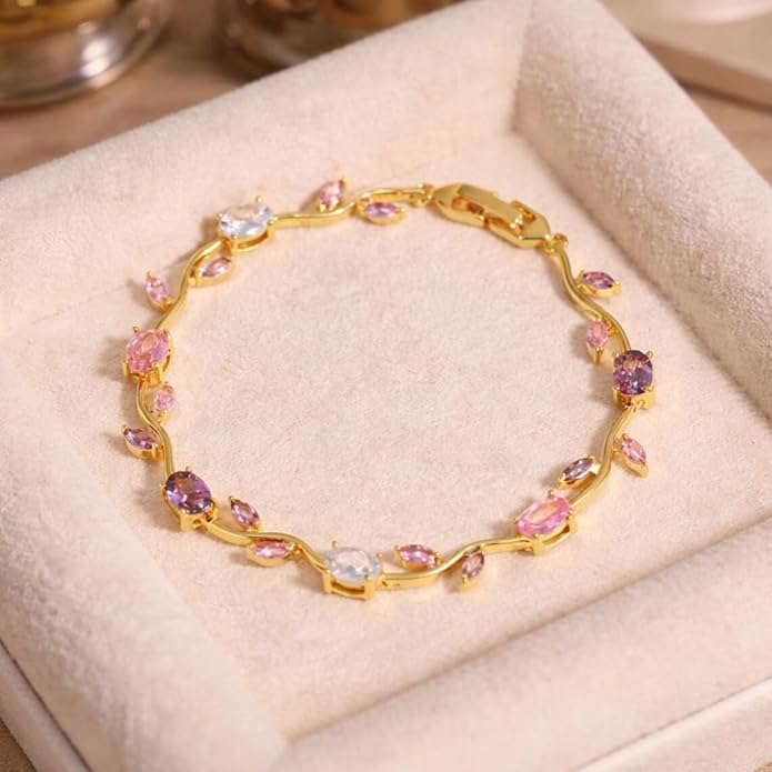 Gold Plated Anti Tarnish Tulip Bracelet