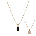 Stylish double-sided gold-plated necklace for her